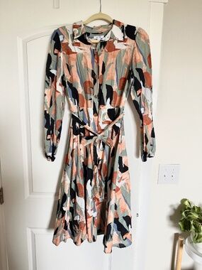 Nine West Abstract Shirtdress